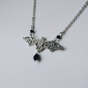 Steampunk Filigree Bat Pendant Gothic Bat Necklace Gothic Gift